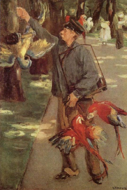 Max Liebermann Man with Parrots oil painting picture